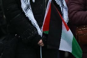 Protest Against The Safe Arrival Of Israeli Prime Minister In Krakow