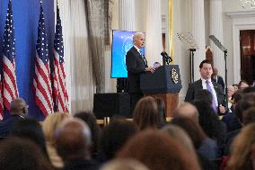 President Joe Biden delivers a foreign policy address