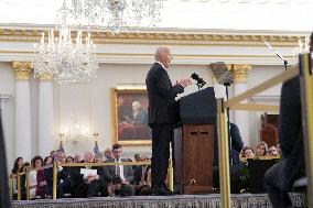 President Joe Biden delivers a foreign policy address