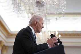 President Joe Biden delivers a foreign policy address