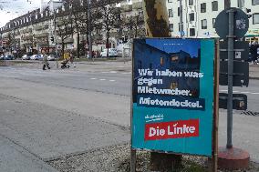 Bundestag Election 2025 Campaign Posters In Munich