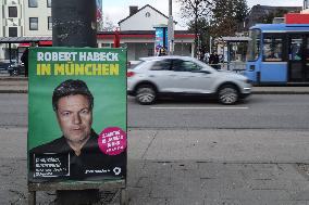 Bundestag Election 2025 Campaign Posters In Munich