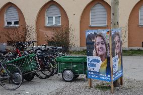 Bundestag Election 2025 Campaign Posters In Munich