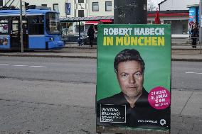 Bundestag Election 2025 Campaign Posters In Munich