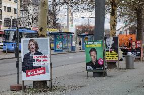 Bundestag Election 2025 Campaign Posters In Munich