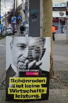 Bundestag Election 2025 Campaign Posters In Munich