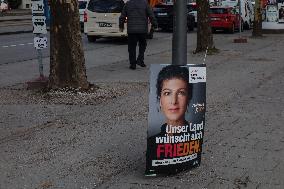 Bundestag Election 2025 Campaign Posters In Munich