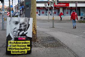 Bundestag Election 2025 Campaign Posters In Munich