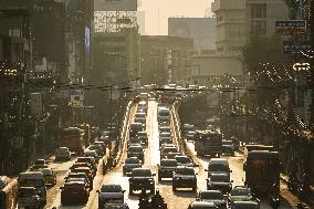 Air Pollution Soars To Harmful Health Levels In Bangkok.