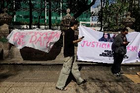 Protesters Demand Justice For The Femicide Of Karla Patricia Cortés, Uber Driver In Mexico