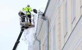 Wintry conditions in Estonia