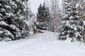 Wintry conditions in Estonia