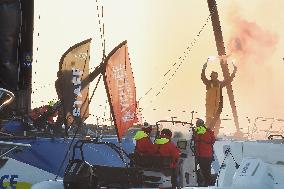 Charlie Dalin Celebrates After Crossing The Finish Line Of Vendee Globe - Sables-d'Olonne