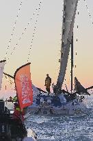 Charlie Dalin Celebrates After Crossing The Finish Line Of Vendee Globe - Sables-d'Olonne