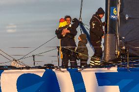 Charlie Dalin Celebrates After Crossing The Finish Line Of Vendee Globe - Sables-d'Olonne