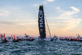 Charlie Dalin Celebrates After Crossing The Finish Line Of Vendee Globe - Sables-d'Olonne