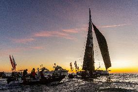 Charlie Dalin Celebrates After Crossing The Finish Line Of Vendee Globe - Sables-d'Olonne