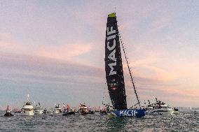 Charlie Dalin Celebrates After Crossing The Finish Line Of Vendee Globe - Sables-d'Olonne