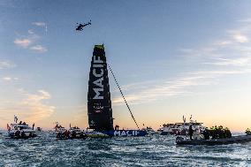 Charlie Dalin Celebrates After Crossing The Finish Line Of Vendee Globe - Sables-d'Olonne