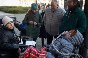 Gathering For Karine Brailly Whose Only Choice Left Is To Live Undignified Life Or Die