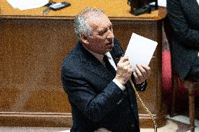 Francois Bayrou replies to MP after general policy statement - Paris
