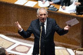 Francois Bayrou replies to MP after general policy statement - Paris