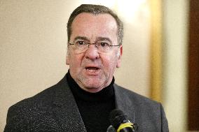 Briefing by German Defense Minister Boris Pistorius