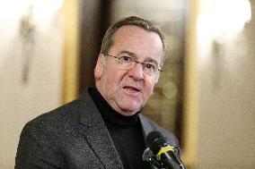 Briefing by German Defense Minister Boris Pistorius