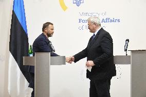 Press conference of Foreign Ministers of Ukraine and Estonia