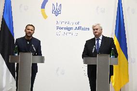 Press conference of Foreign Ministers of Ukraine and Estonia