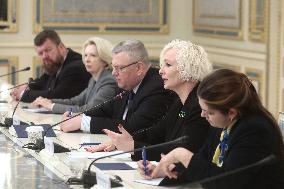 Volodymyr Zelenskyy meets with Speaker of Latvian Parliament