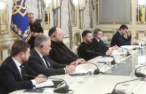 Volodymyr Zelenskyy meets with Speaker of Latvian Parliament