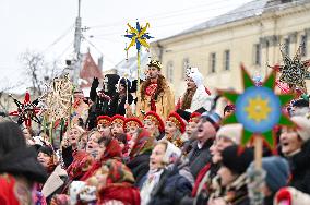 Festival of Ukrainian winter folklore held in downtown Lviv