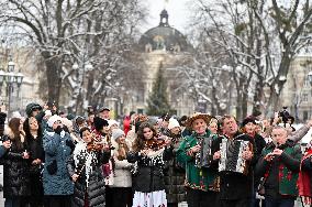 Festival of Ukrainian winter folklore held in downtown Lviv