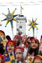 Festival of Ukrainian winter folklore held in downtown Lviv