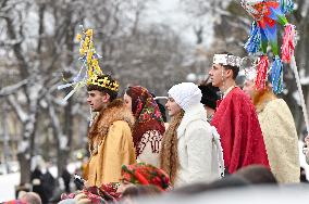 Festival of Ukrainian winter folklore held in downtown Lviv