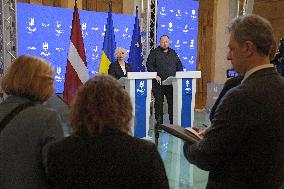 Joint briefing of parliamentary speakers of Ukraine and Latvia