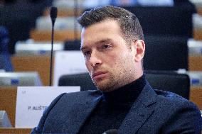 Jordan Bardella At Parlement Europeen - Brussels