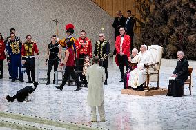 Pope Francis Leads His Weekly General Audience In The Paul VI Hall At The Vatican