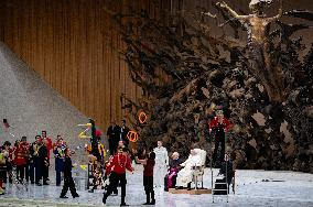 Pope Francis Leads His Weekly General Audience In The Paul VI Hall At The Vatican