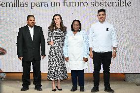 Queen Letizia Presides an event of BBVA Microfinance Foundation