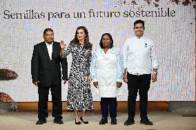Queen Letizia Presides an event of BBVA Microfinance Foundation