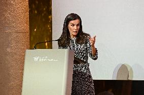 Queen Letizia Presides an event of BBVA Microfinance Foundation