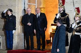 Francois Bayrou meets with Cardinal Pietro Parolin - Paris