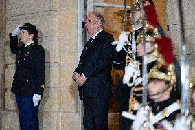 Francois Bayrou meets with Cardinal Pietro Parolin - Paris