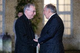 Francois Bayrou meets with Cardinal Pietro Parolin - Paris