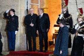Francois Bayrou meets with Cardinal Pietro Parolin - Paris