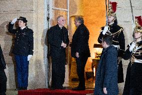 Francois Bayrou meets with Cardinal Pietro Parolin - Paris