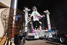 The Preparation Of The Floats For The First Masked Course At The Cittadella Del Carnevale In Viareggio