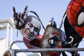 The Preparation Of The Floats For The First Masked Course At The Cittadella Del Carnevale In Viareggio